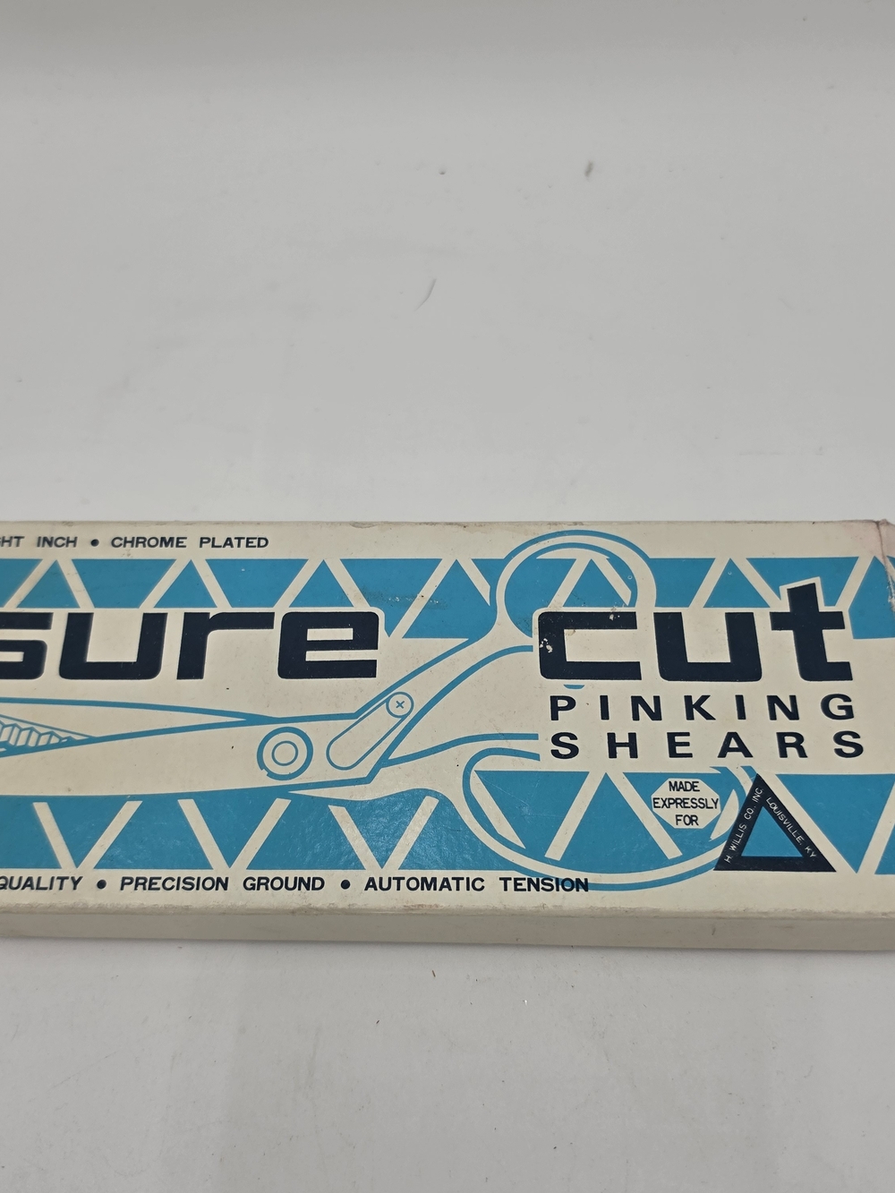 Vintage Sure‑Cut Pinking Shears — 8" Chrome‑Plated
